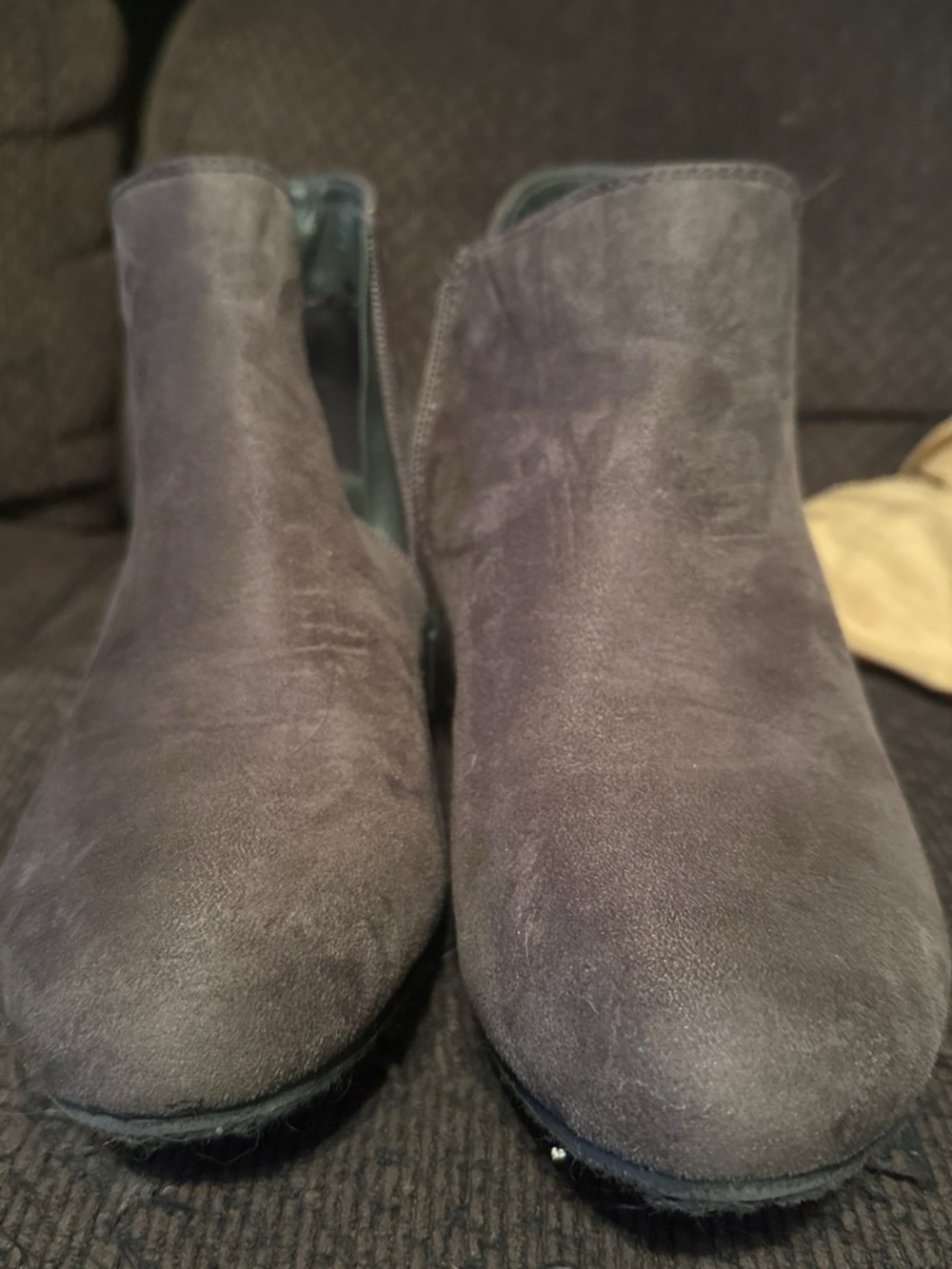 Women's Ankle Booties in Charcoal Suede - Comfortable Everyday Style